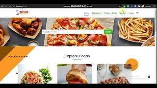 Food website with HTML, CSS, JS, PHP and MySQL Database