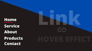 HTML & Css | Link Hover Effect Css Tutorial