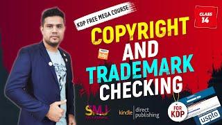 Copyright and Trademark Check on Amazon KDP । KDP Free Mega Course । Class - 14 । SMJ Graphics