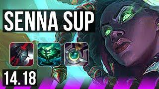 SENNA & Vayne vs LEONA & Ezreal (SUP) | 6k comeback, 1200+ games | EUW Challenger | 14.18