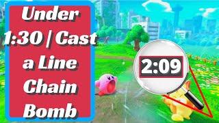 Chain Bomb Treasure | Under 1:30 | Cast a Line Chain Bomb Trial - Kirby And The Forgotten Land