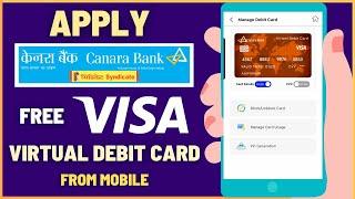 How To Apply Canara Bank Free VISA Virtual Debit Card Online from Mobile Banking