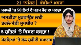 ਪੰਜਾਬੀ ਖਬਰਾਂ । Punjabi News 21Dec 2024 । Punjabi | PRIME TIME With Harsharan Kaur । THE KHALAS TV