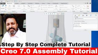 CREO 4.0 ASSEMBLY TUTORIAL | CREO ASSEMBLY TUTORIAL FOR BEGINNERS | CREO TUTORIALS