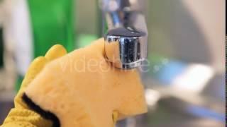 Cleaning Sink And Faucet . - Stock Footage | VideoHive 15346758