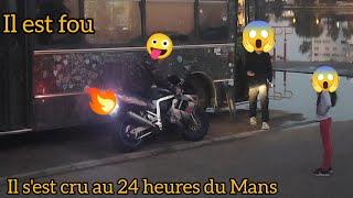 il fait des flammes avec son GSXR 