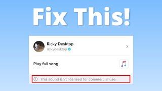 How to Fix "This sound isn't licensed for commercial use" on TikTok