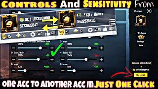 How To Copy CONTROLS And SENSITIVITY From One Account To Another Account In One Click | PUBG MOBILE