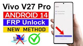 Vivo V27 Pro Android 14 : Google Account Bypass | (without pc) % Working 2024
