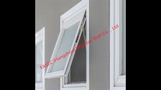 Double glazing glass aluminum alloy awning window