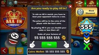 8 ball pool All in Coins 55.555.555.555  Are You Ready