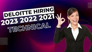 Deloitte Hiring 2023 || 2022 || 2021 For information Technology