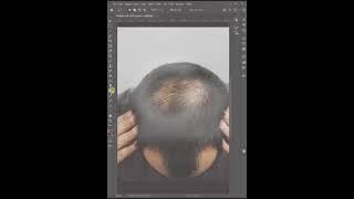 GROW HAIR on a BALD Head in Photoshop #shorts