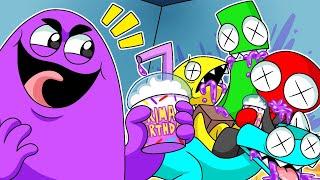 RAINBOW FRIENDS Becomes GRIMACE SHAKE?! Rainbow Friends 2 Animation