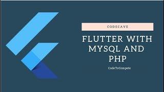 Flutter with MySql and Php CRUDoperation Part 1#Flutter #Myql #php