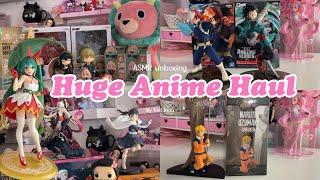 $600+ Huge Anime Figure & Merch Haul ASMR unboxing | No BG music | Demon Slayer, JJK, and more!