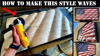 How I Made The Waves On This Flag! Short DIY Tutorial | Wavy WOODEN AMERICAN FLAG