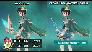 Venti - DPS Build vs Elemental Mastery Build - Genshin Impact