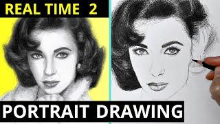 How to Draw Hair step by step - Portrait Drawing | Pt.2.