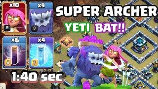 Super Archer TH13 Yeti Attack Revealed !Th13 Super Archer Yeti attack ! Best Th13 Attack Strategy