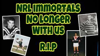 Rugby League Immortals No Longer With Us