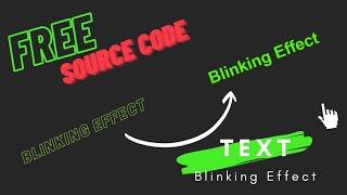 How to make CSS Blinking Text Animation for Beginners using HTML &  CSS | Text Animation CSS