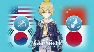 Mika Voice in 4 Different Languages (Skills & Attack) | Genshin Impact Mika