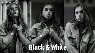 Premium Black & White Preset | Lightroom Mobile Preset | Lightroom Presets Tutorial | DNG & XMP