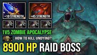 WTF 8900 HP RAID BOSS 1v5 Zombie Apocalypse First Item BM Unlimited Decay Max STR Undying Dota 2