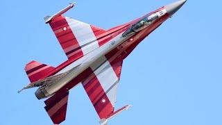 STUNNING DISPLAY BY THE DANISH F-16 AT RIAT 2024 -4K