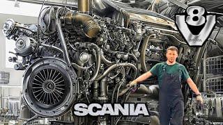 SCANIA R500 V8 16L. Engine overhaul. Emulsion in oil. DC16. No. 1