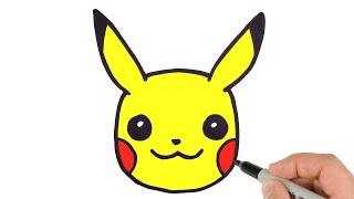 How to draw Pikachu's Head Easy | Pokemon