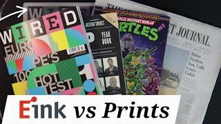 Color E Ink Compared with Various Print Formats