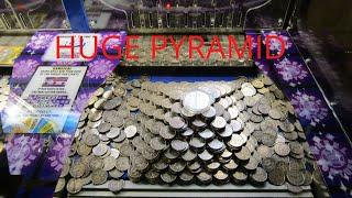 Aussie Coin Pusher EP 473  WOW THAT PYRAMID IS HUGE