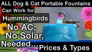 EASY Hummingbird Endless Water Birdbath Birds Love, NO Solar or AC Needed from *DOG or CAT Fountain