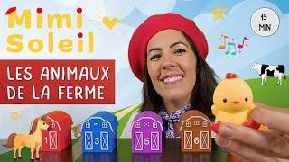 Les animaux de la Ferme avec Mimi Soleil + Chansons | Vidéos éducatives pour enfants de Maternelle