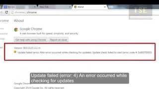 Update failed error code 4: 0x80070005 google chrome | Update failed (error: 4)