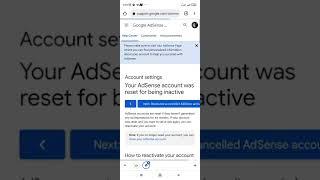 Your AdSense account will deactivate due to inactivity how to reactivate inactive AdSense account