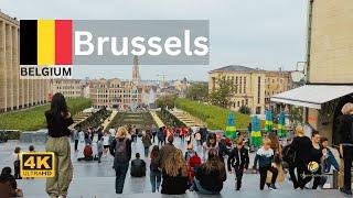 Brussels the Capital of Europe - Belgium | Walking Tour [ 4K ]
