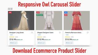 ECommerce Product Slider | Owl Carousel Slider | Responsive Slider