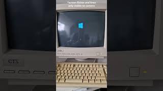 Using an old vintage CRT monitor on Windows 10 PC #retro #retropc #crt #crtmonitors #beige #computer