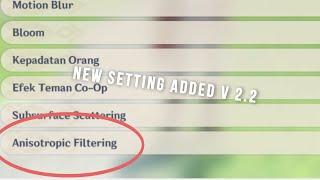 Genshin Update ver.2.2 Add new settings BUT Can you see the difference???