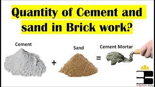 How to calculate cement and sand quantity in brick work | by suliman sir