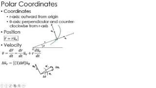 Dynamics Lecture: Kinematics using Polar Coordinates