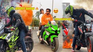 Stunt Show  2025 || Fire Burnout || Rukserstunt ||