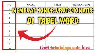 cara membuat nomor urut otomatis di tabel microsoft word