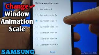 How to change window animation scale on Samsung Galaxy A02 | Developer Options | Drawing