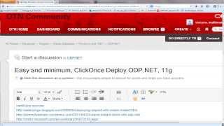 ClickOnce ODP.NET Deployment