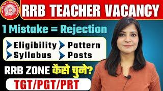 Railway Teacher Recruitment 2025 || RRB teacher Eligibility complete information\RRB teacher vacancy