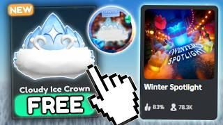 HOW TO GET "Cloudy Ice Crown" On Roblox! (Winter Spotlight)